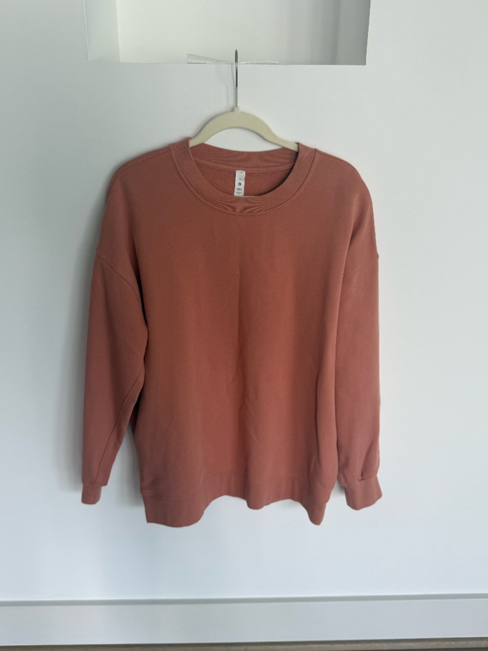 Lululemon Perfectly Oversized Crew in Dusty Rose/Orange